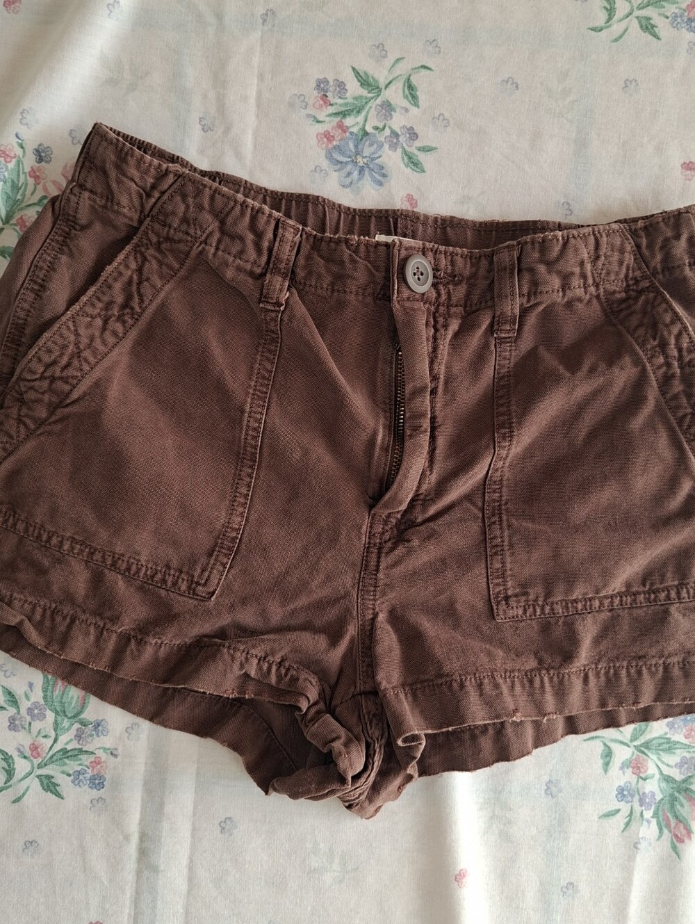 Aerie Gorpcore Earthy Brown Utility Staple Shorts